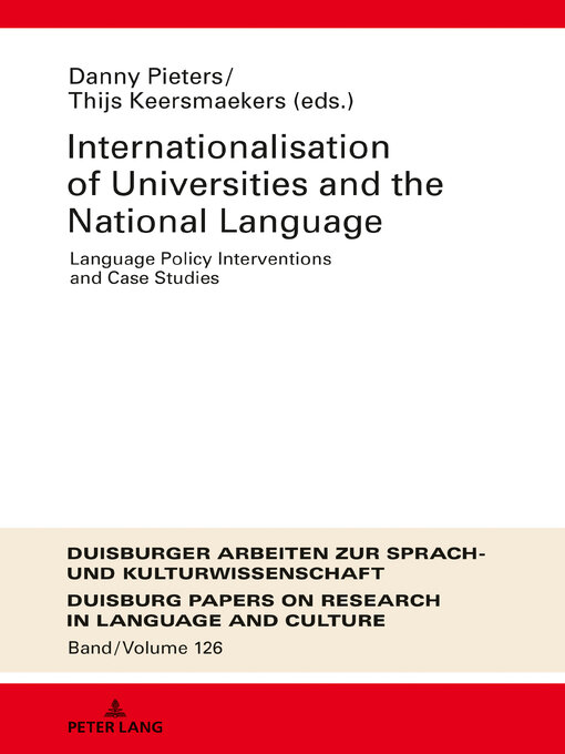 Title details for Internationalization of Universities and the National Language by Frank Polzenhagen - Available